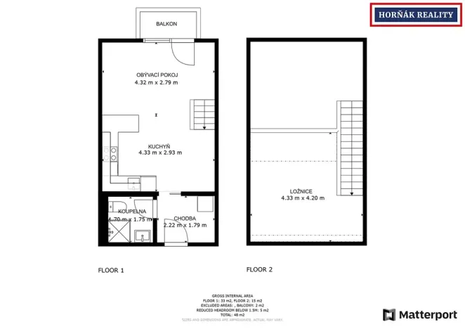 Pronájem bytu 2+kk, Brno, Příjezdová, 46 m2