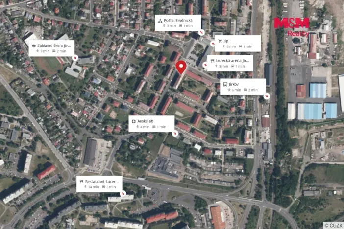 Prodej bytu 2+1, Jirkov, Ervěnická, 50 m2