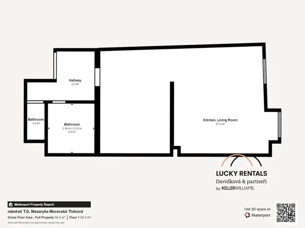 Pronájem bytu 1+kk, Moravská Třebová, Poštovní, 46 m2