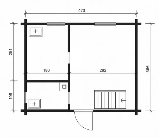 Prodej chaty, Křesín - Levousy, 38 m2
