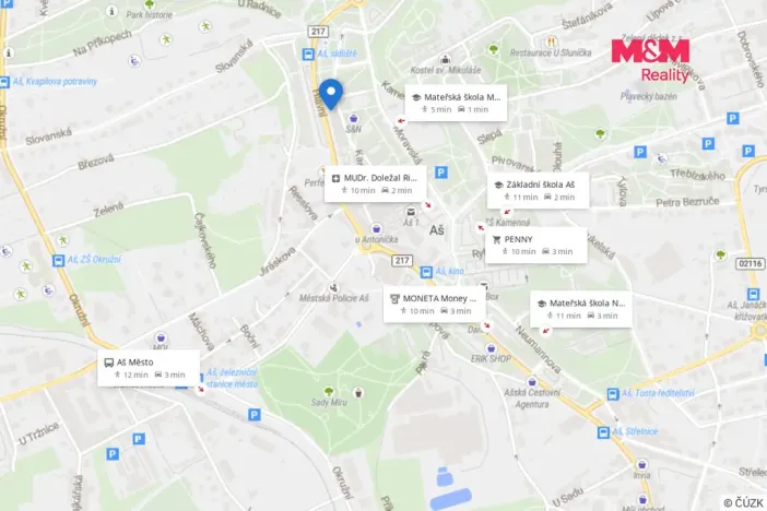 Prodej bytu 2+1, Aš, Hlavní, 61 m2