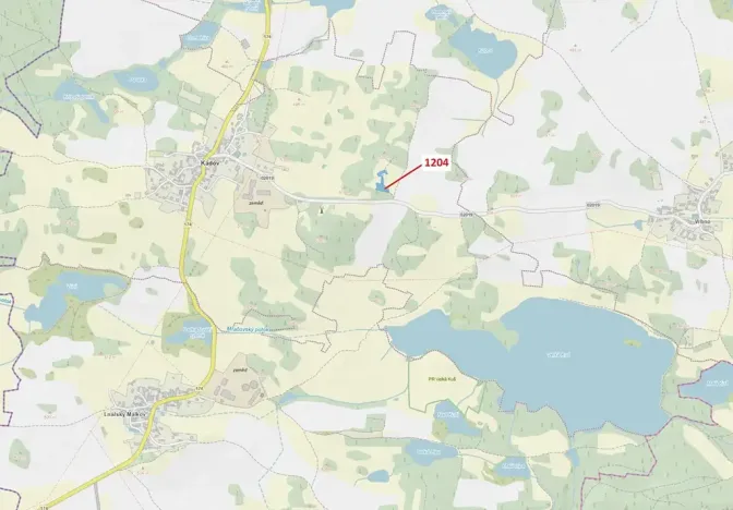 Dražba pozemku, Kadov, 2951 m2