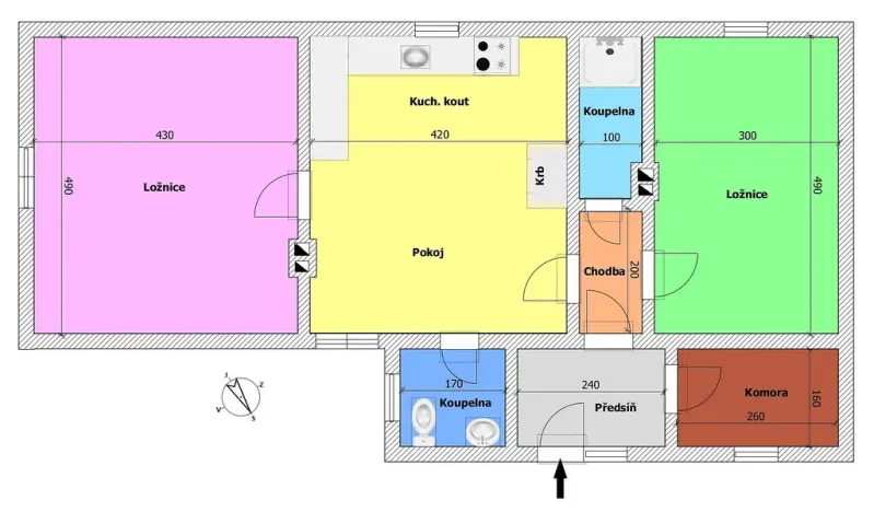 Prodej rodinného domu, Zadní Střítež, 76 m2