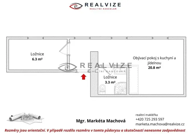 Prodej bytu 2+kk, České Budějovice, Resslova, 30 m2
