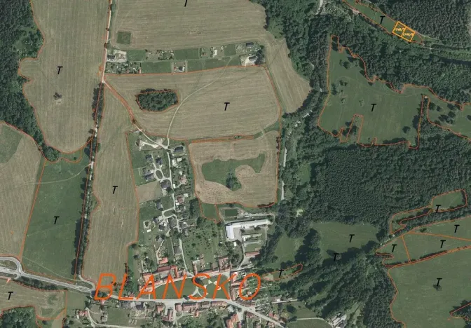 Prodej pozemku, Kaplice - Blansko, 843 m2