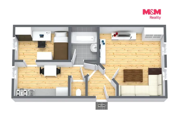 Prodej bytu 2+1, Dalovice, Průběžná, 42 m2