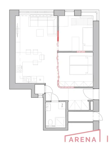 Pronájem bytu 2+kk, Brno, Pellicova, 47 m2