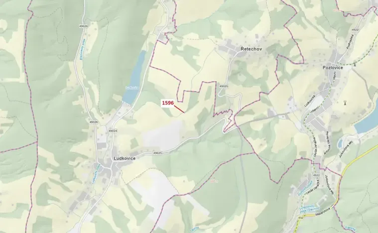 Dražba pozemku, Ludkovice, 140 m2