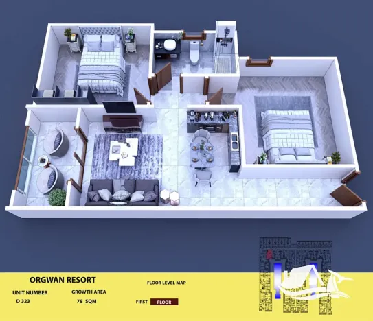 Prodej bytu 3+kk, Hurghada, Egypt, 79 m2