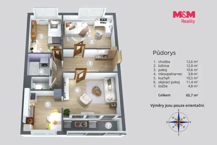 Prodej bytu 3+1, Jiříkov, Březinova, 69 m2