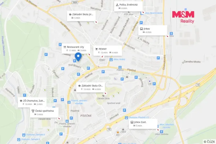 Prodej bytu 2+1, Chomutov, Pod Břízami, 61 m2