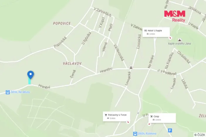 Prodej zahrady, Děčín, Hraniční, 668 m2