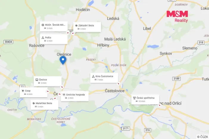 Pronájem rodinného domu, Olešnice, 80 m2