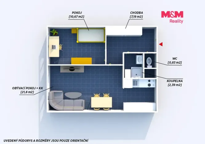 Prodej bytu 2+kk, Praha - Stodůlky, Zvoncovitá, 43 m2