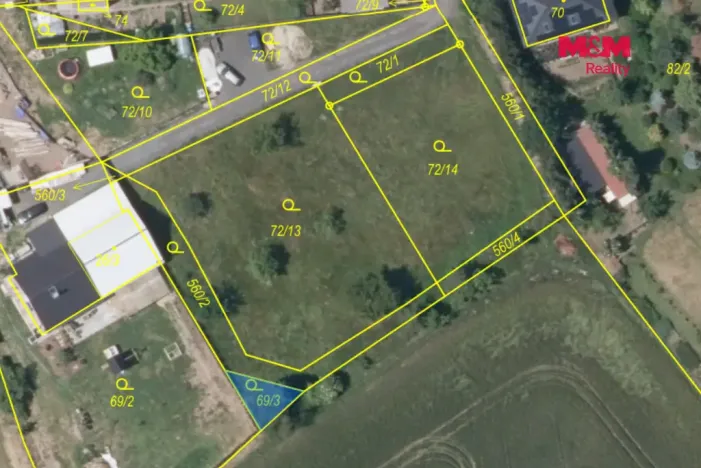 Prodej pozemku pro bydlení, Prusice, 1423 m2