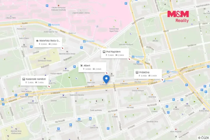 Prodej bytu 1+kk, Praha - Vršovice, V olšinách, 30 m2