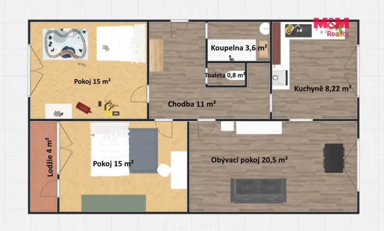 Pronájem bytu 3+1, Pečky, 74 m2