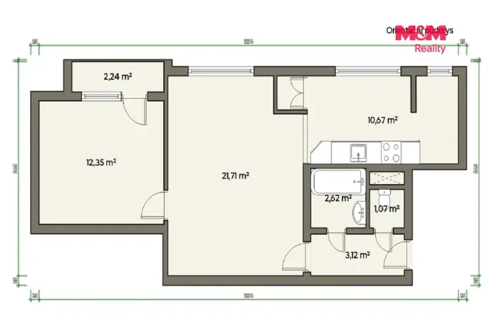 Prodej bytu 2+1, Benešov, Bezručova, 52 m2