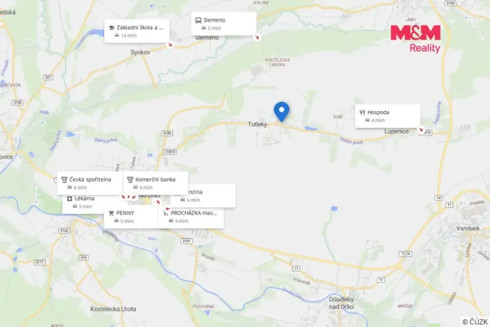 Prodej pozemku pro bydlení, Tutleky, 628 m2