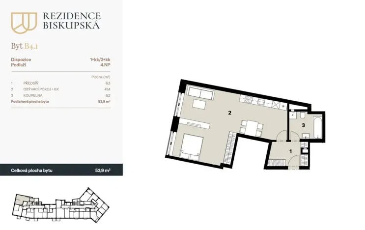 Prodej bytu 2+kk, Ostrava - Moravská Ostrava, Biskupská, 54 m2