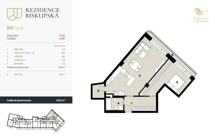Prodej bytu 2+kk, Ostrava - Moravská Ostrava, Biskupská, 74 m2