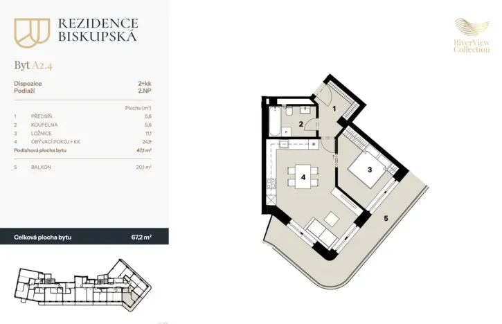 Prodej bytu 2+kk, Ostrava - Moravská Ostrava, Biskupská, 47 m2