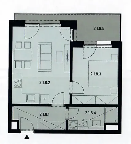 Prodej bytu 2+kk, Praha - Hlubočepy, Divíškové, 47 m2