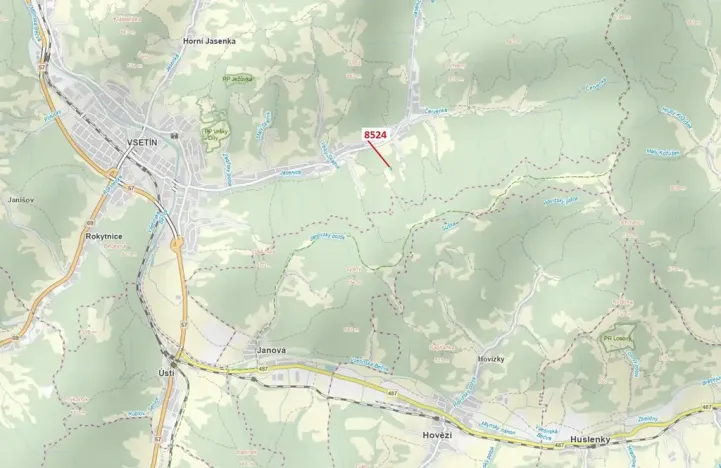 Dražba lesa, Vsetín, 939 m2
