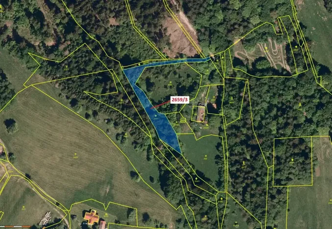 Dražba pozemku, Valašská Bystřice, 1928 m2