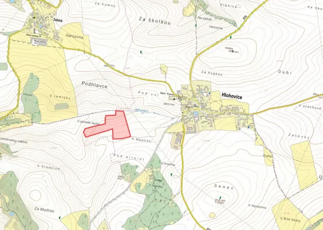 Prodej pole, Hlohovice, 58583 m2