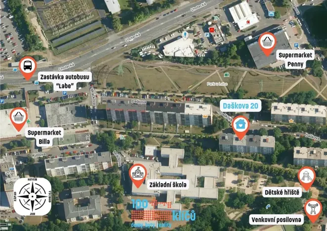 Prodej bytu 3+1, Praha - Modřany, Daškova, 72 m2