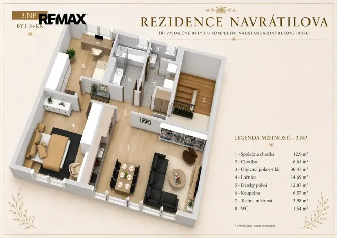 Prodej bytu 3+kk, Slaný, Navrátilova, 77 m2