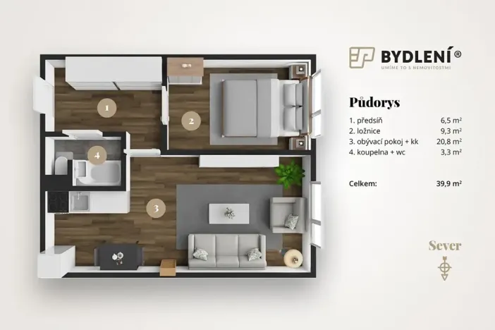 Prodej bytu 2+kk, Teplice, Trnovanská, 41 m2