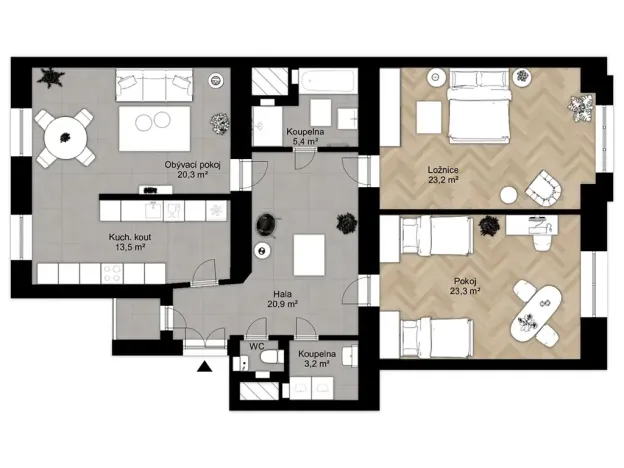 Prodej bytu 3+1, Praha - Holešovice, Janovského, 110 m2