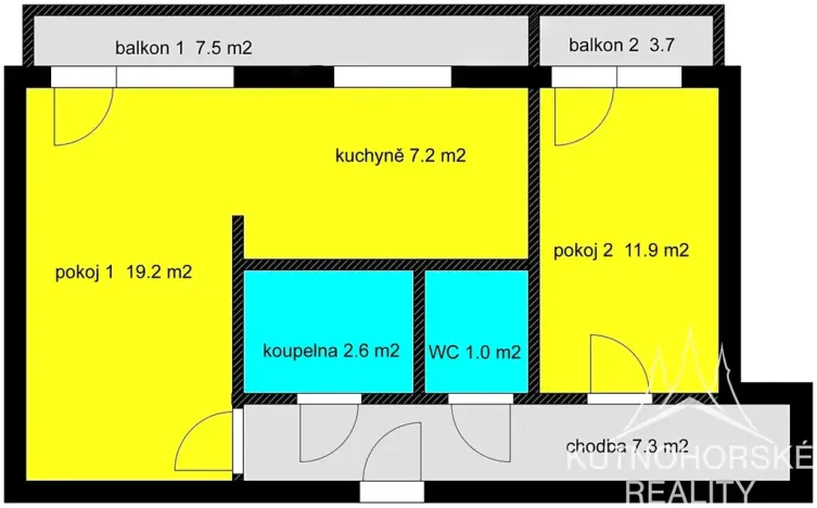 Prodej bytu 2+kk, Kutná Hora, Masarykova, 49 m2