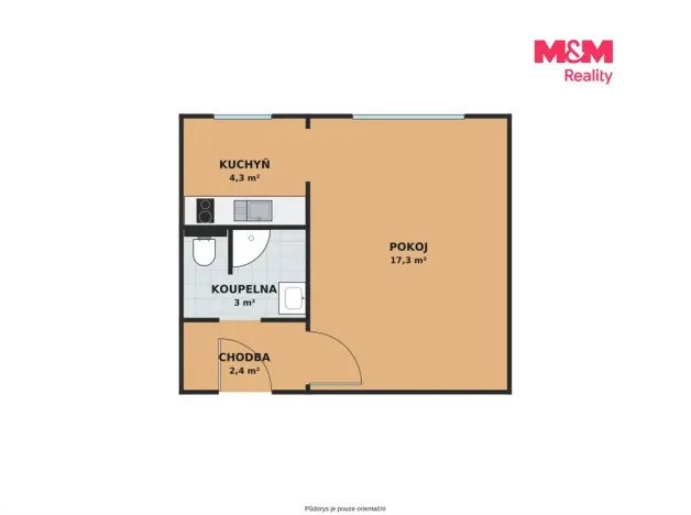 Prodej bytu 1+1, Ostrava - Poruba, Mongolská, 27 m2