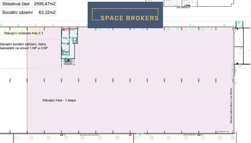 Pronájem skladu, Hradec Králové, Na Brně, 2500 m2