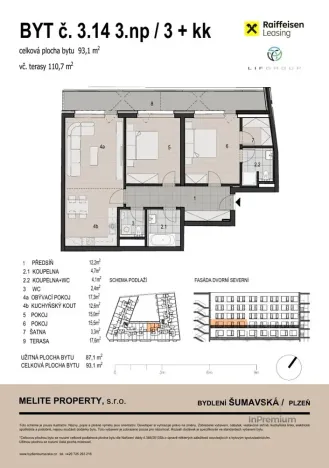 Prodej bytu 3+kk, Plzeň - Východní Předměstí, Šumavská, 93 m2
