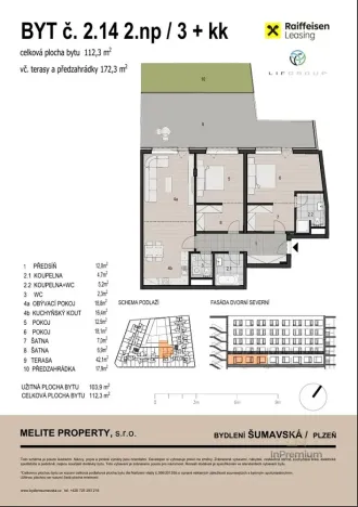 Prodej bytu 3+kk, Plzeň - Východní Předměstí, Šumavská, 112 m2