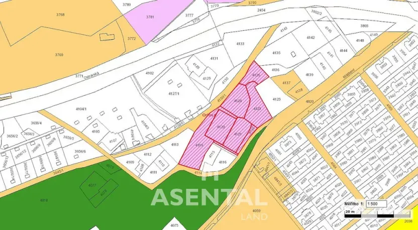 Prodej pozemku, Orlová - Město, Klášterní, 5850 m2