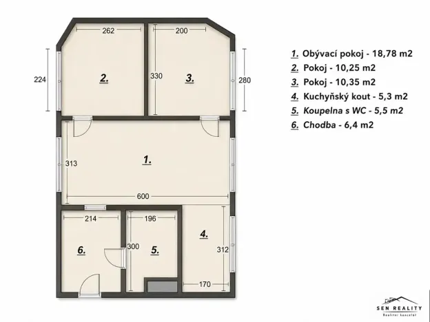 Prodej bytu 3+kk, Poděbrady, Táboritská, 57 m2