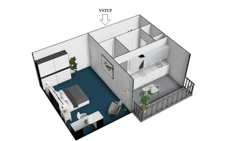 Prodej bytu 1+1, Brno - Lesná, Nejedlého, 38 m2