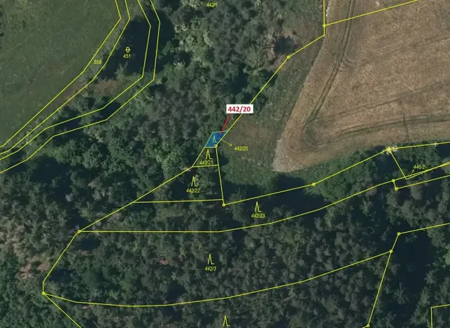 Dražba lesa, Břežany, 33 m2