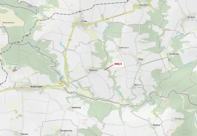 Dražba lesa, Břežany, 63 m2