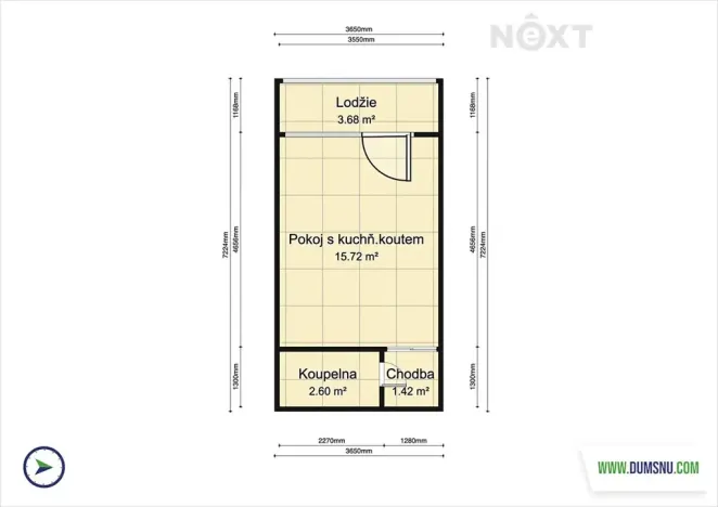 Prodej bytu 1+kk, Zábřeh, 28. října, 19 m2