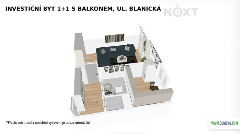 Prodej bytu 1+1, Šumperk, Blanická, 39 m2