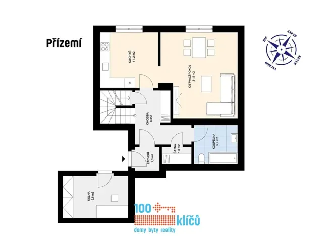 Pronájem rodinného domu, Praha - Lipence, Jílovišťská, 96 m2