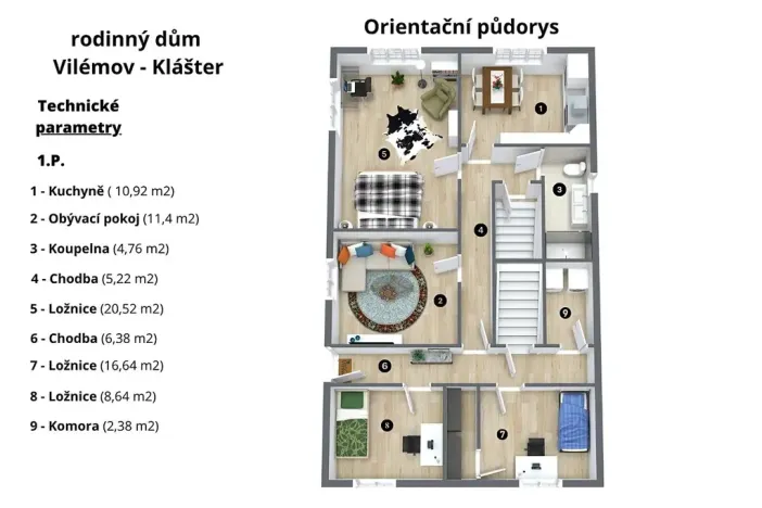 Prodej vícegeneračního domu, Vilémov, 171 m2