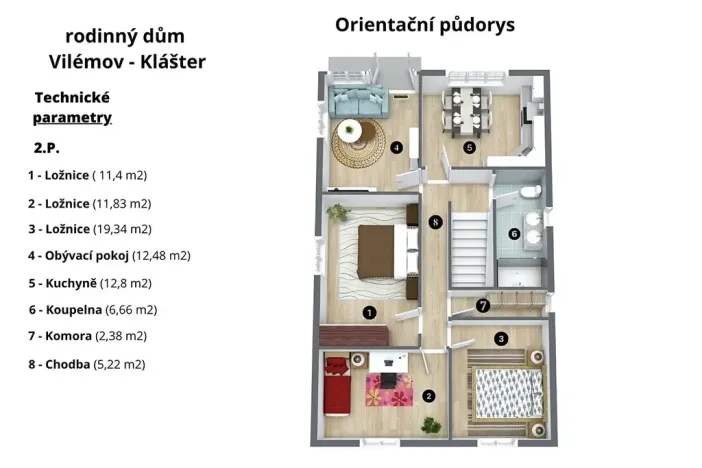 Prodej vícegeneračního domu, Vilémov, 171 m2