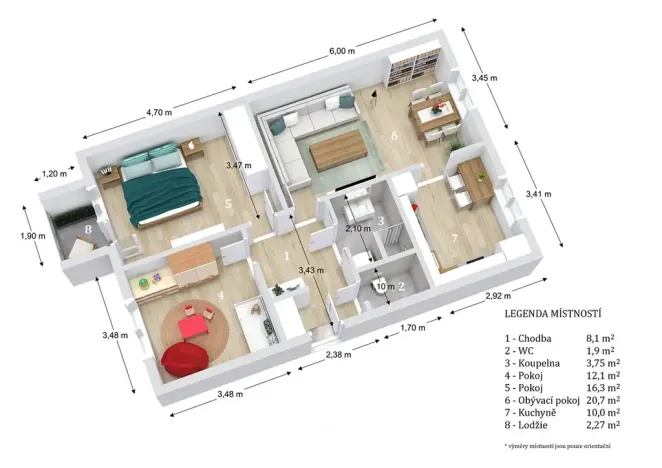 Pronájem bytu 3+1, Boskovice, Komenského, 74 m2
